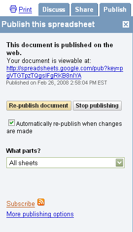 shows how to re-publish documents